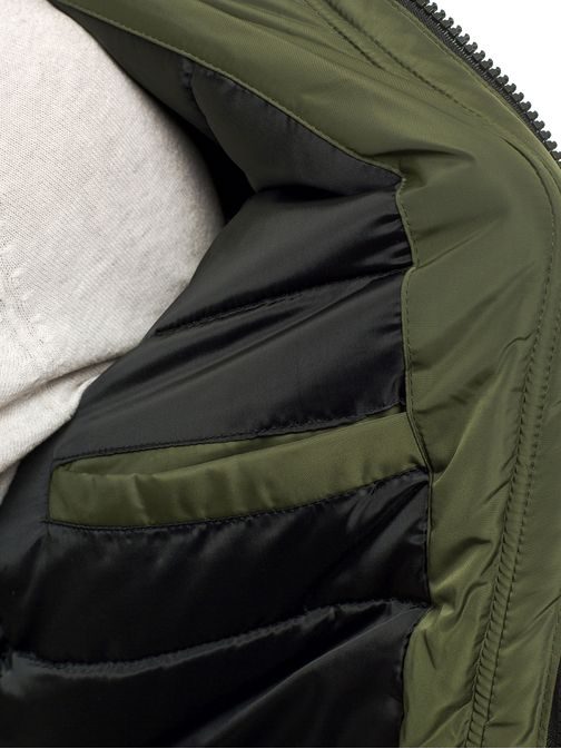 Téli férfi bomber dzseki KHAKI zöld J.STYLE 506