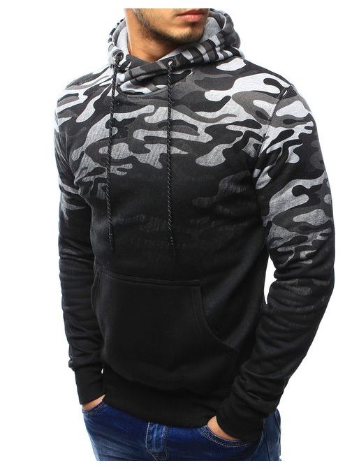 Terepmintás kapucnis pulóver