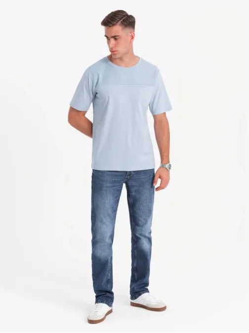 Egyedi világoskék póló zsebbel V4 TSCT-0171