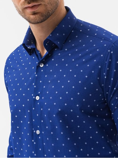 Látványos kék mintás ing K463
