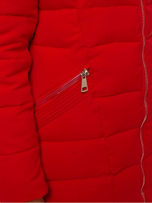 Egyedi piros női téli parka kabát O/SW029/4
