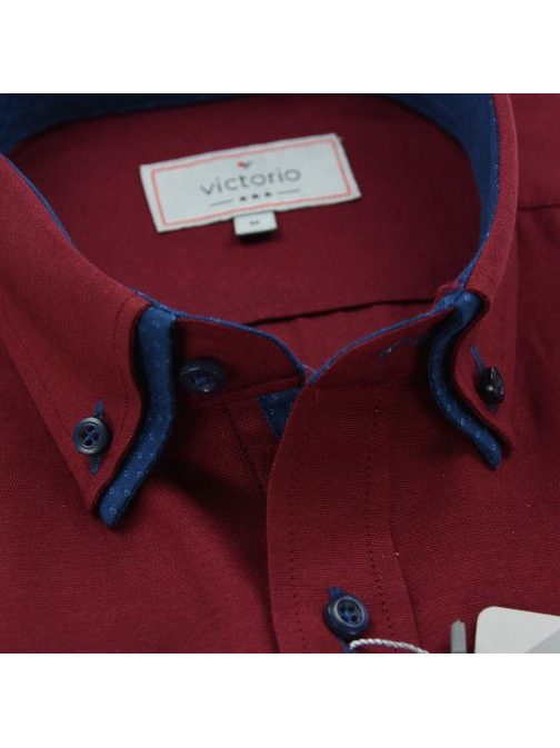 Elegáns bordó ing kontraszt színnel