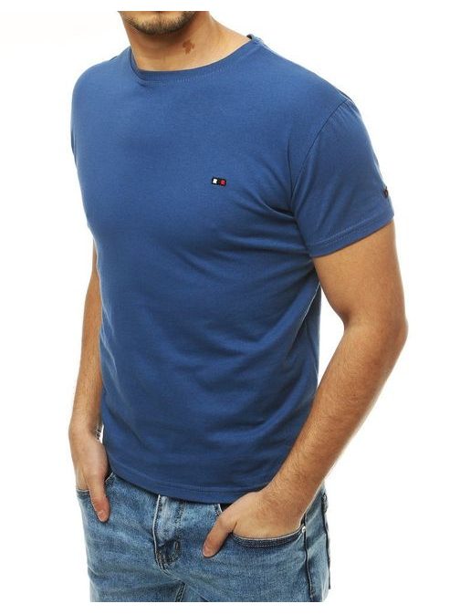 Egyszínű kék póló