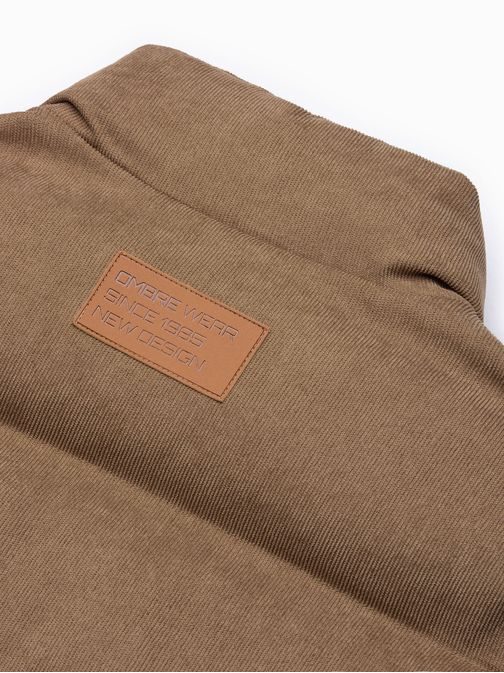 Stílusos halvány barna mellény  V57