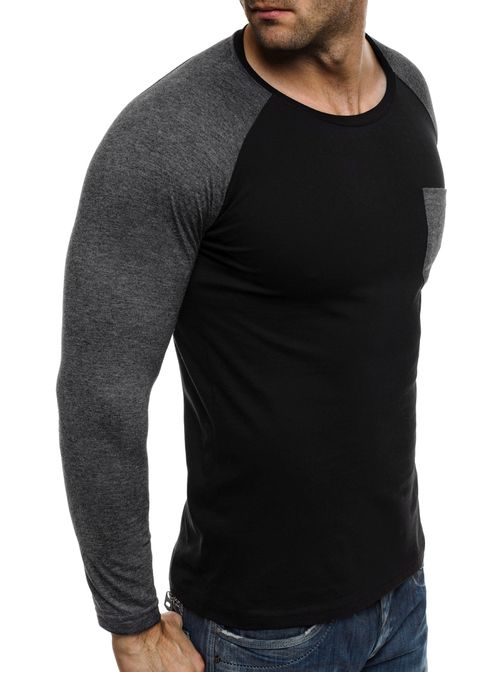 Fekete- szürke férfi póló ATHLETIC 1089