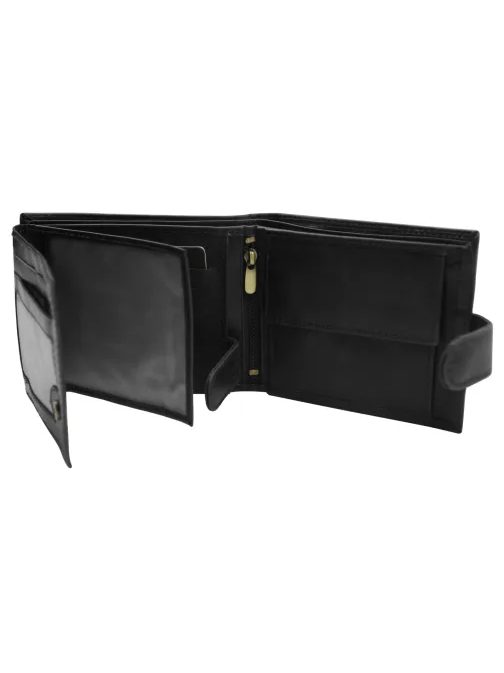 Fekete bőr férfi pénztárca Peterson