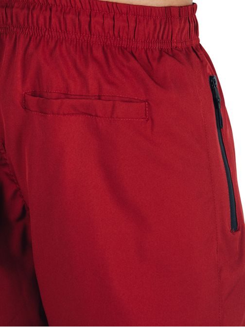 Férfi bordó fürdőruha cipzáras zsebekkel