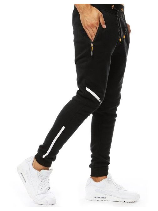 Kényelmes fekete melegítő alsó ATHLETIC