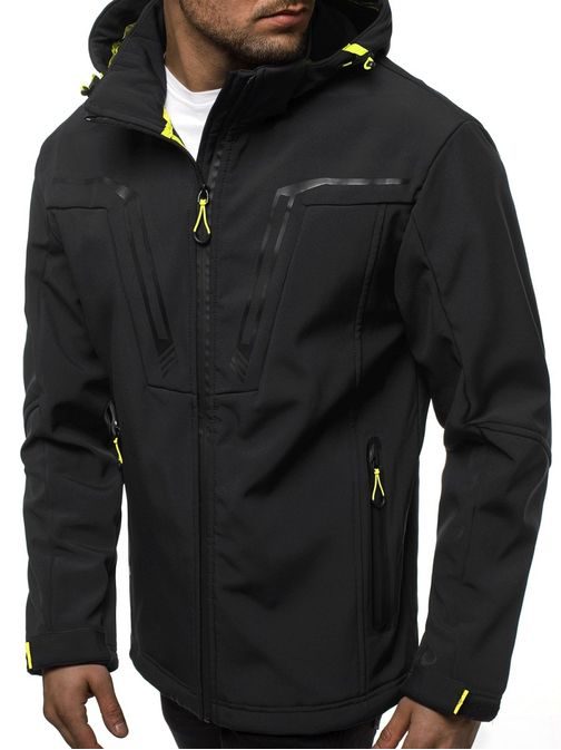 Trendi fekete softshell dzseki N/5427