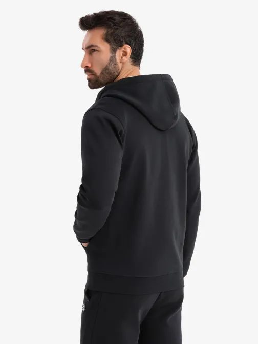 Szabadidő fekete férfi pulóver V3 SSZP-0213