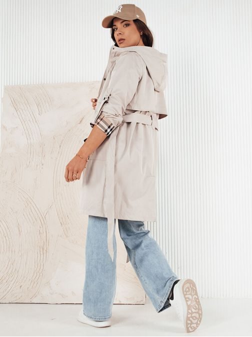 Érdekes ecru színű női párka kabát  Civit