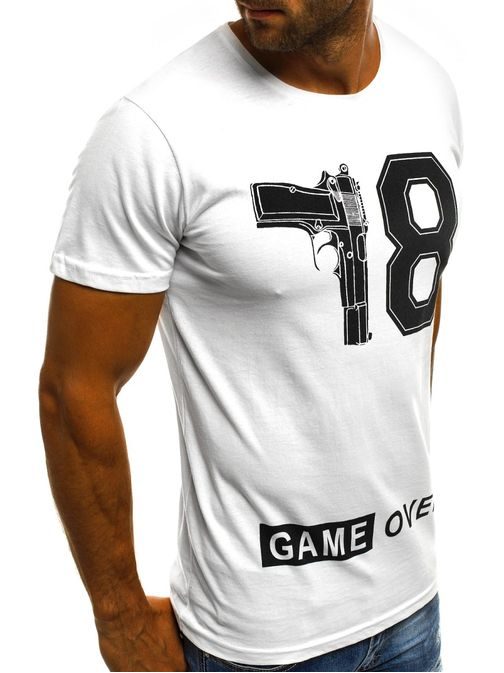 Fehér póló felirattal "GAME OVER" O/1174