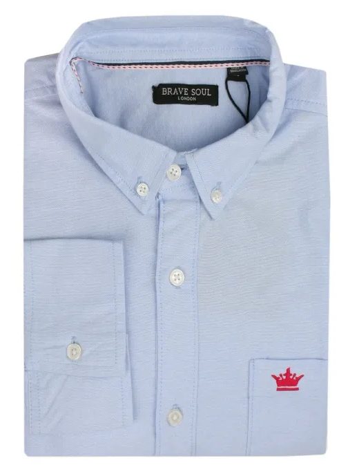 Világoskék modern pamut férfi ing