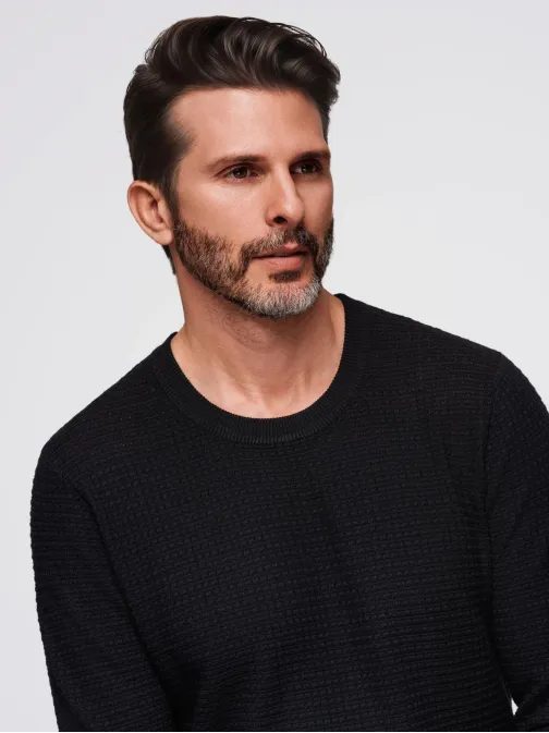 Egyedi fekete pulóver V3 mintával SWSW-0181