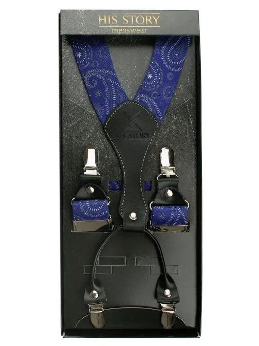 Kék mintás férfi nadrágtartó