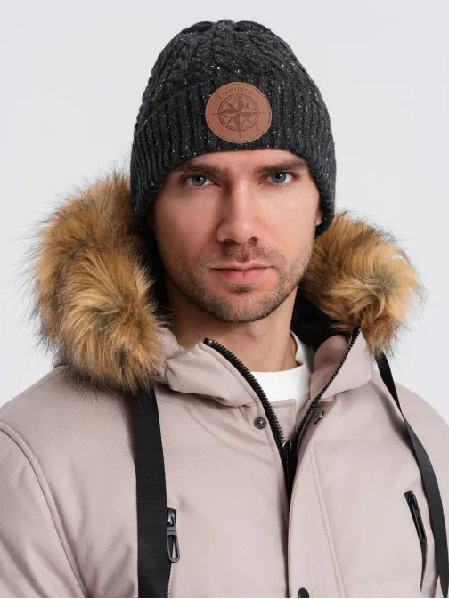 Téli grafit férfi sapka V1 ACWH-0121