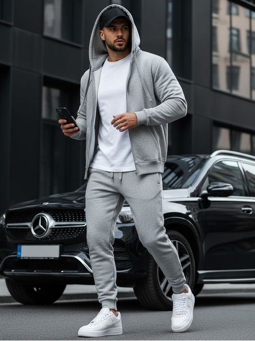 Egyszerű szürke melegítő felső