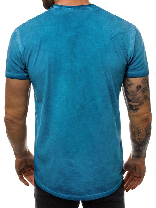Halvány kék melírozott póló OZONEE JS/100728