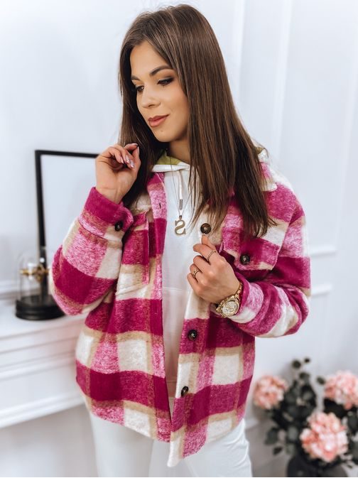 Rózsaszín női ing kabát divatos kivitelben Brita