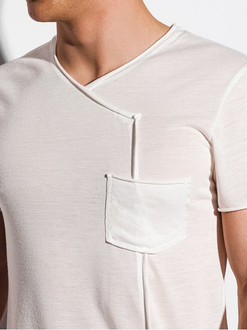 Aszimmetrikus póló ecru színben S1215