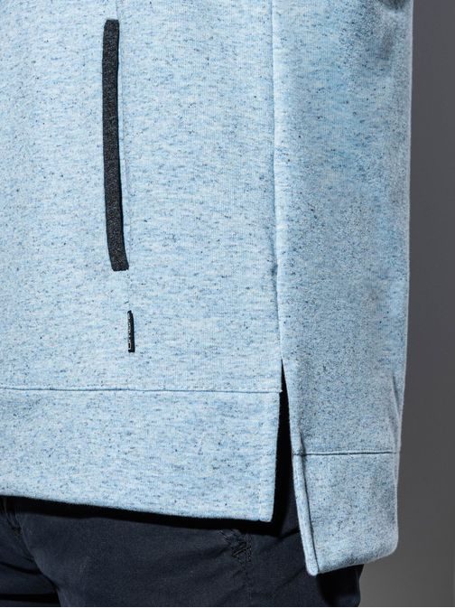 Eredeti halvány kék cső nyakú pulóver B1096