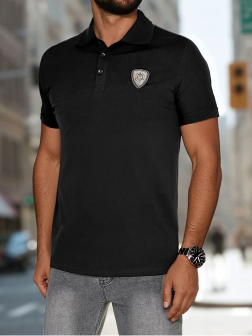 Fekete férfi póló merész logóval