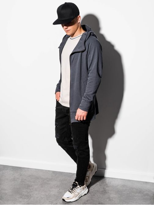 Szürke hosszított melegítő felső  B1017