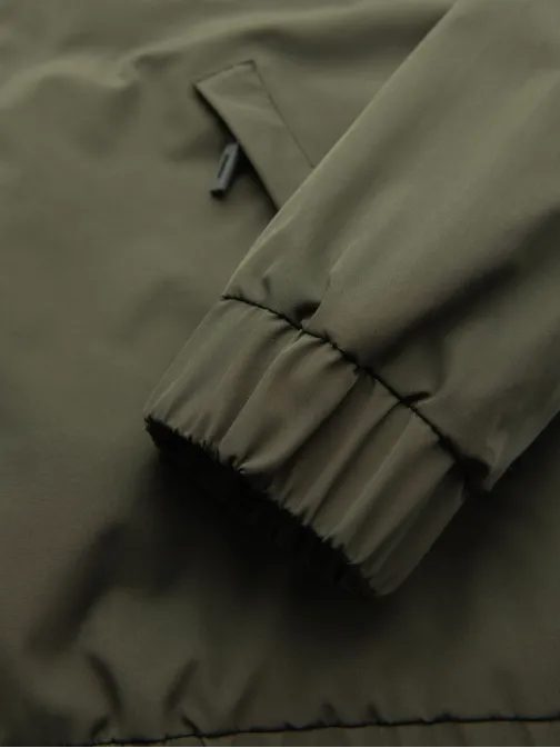 Modern oliva férfi átmeneti kabát V2 JANP-0225