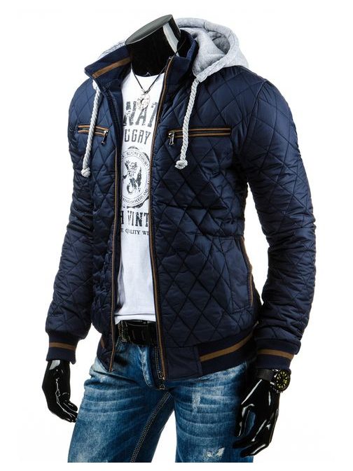 Steppelt sötétkék átmeneti kabát