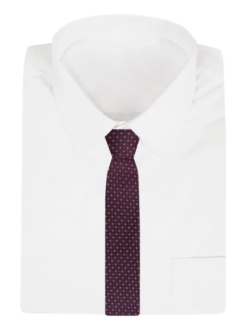 Elegáns bordó mintás nyakkendő