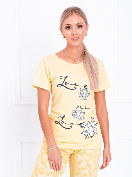 Egyedi sárga női pizsama URL094