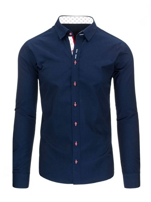 Elegáns sötét kék férfi ing