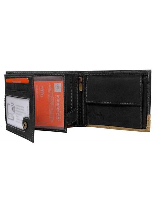 Divatos két színű bőr pénztárca