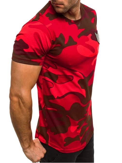 Piros terepmintás póló army címkével BREEZY 708