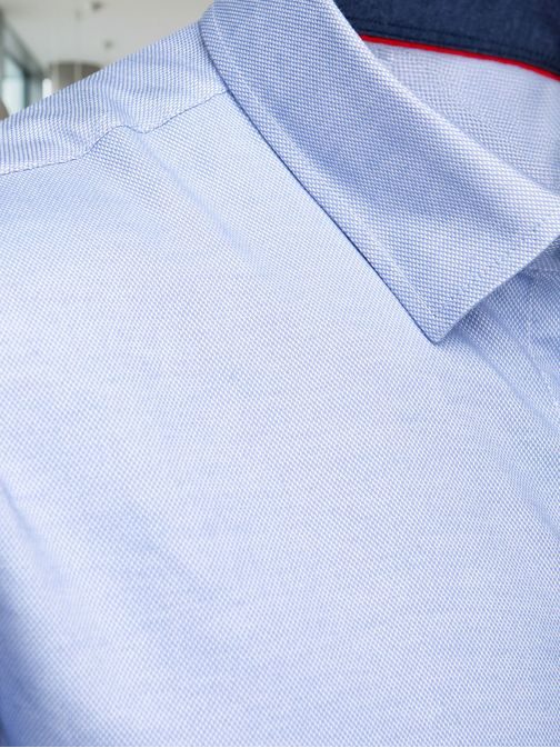 Kék slim fit férfi ing