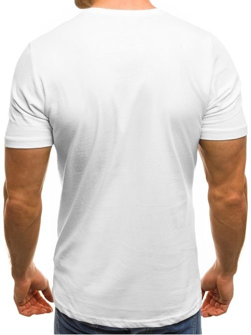 Pompás fehér feliratos póló OZONEE B/181151