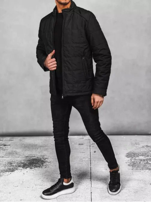 Érdekes fekete steppelt dzseki