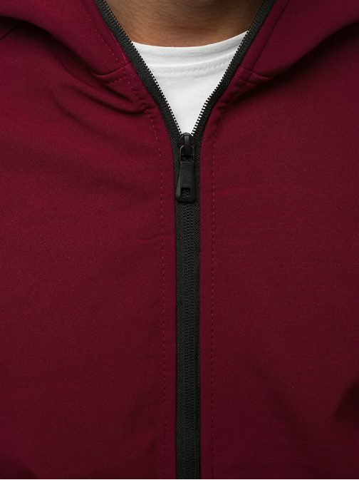 Bordó kapucnis softshell dzseki  JS/KS2189