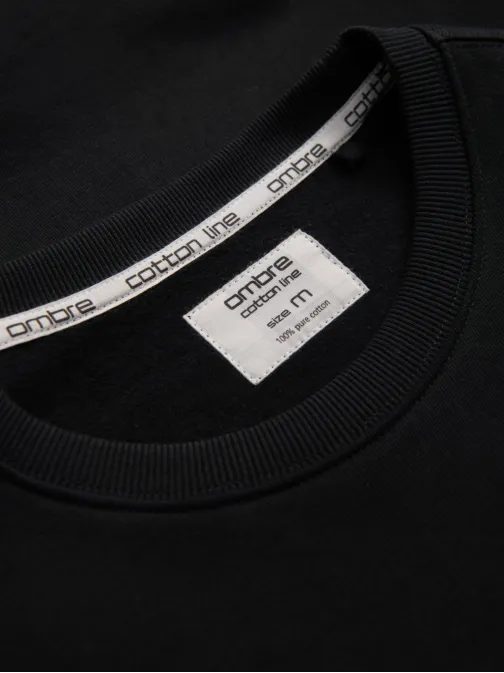 Sima fekete pulóver V5 SSBN-0175