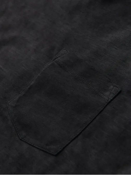 Fekete férfi póló mosott V6 mintával TSWT-0242