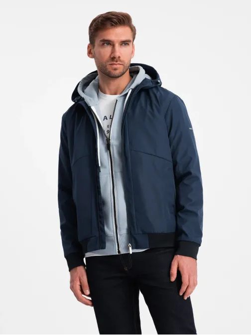 Sötét kék átmeneti sportos dzseki V1 JANP-0149