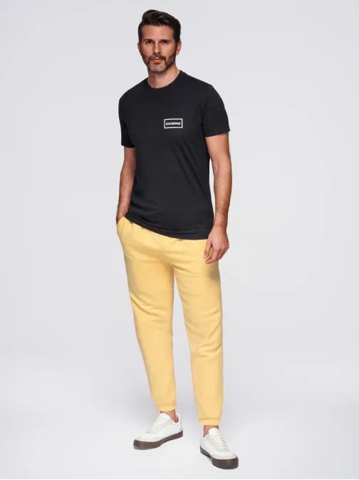 Modern fekete férfi póló V2-es pólóval TSPT-0231