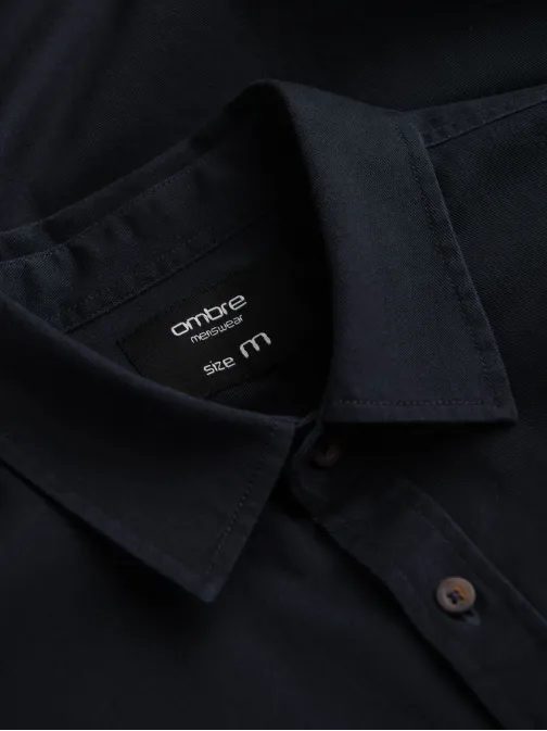 Lezsér sötét kék ing zsebekkel  V3 SHCS-0146