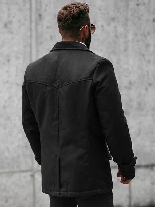 Trendi fekete kabát  JS/79M3127