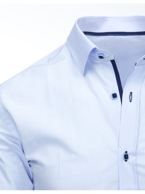 Elegáns fehér ing halvány kék apró mintával