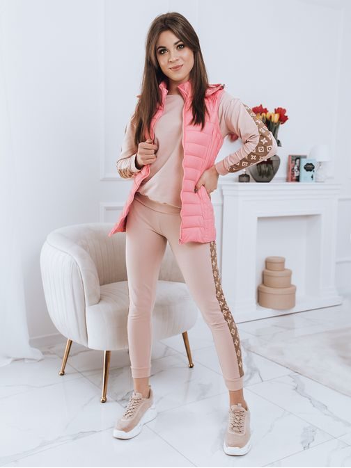 Egyszerű rózsaszín női mellény Gesla