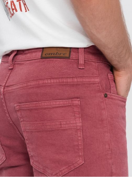 Elegáns piros farmer nadrág P1058