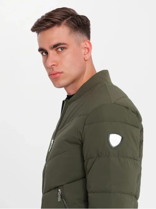 Stílusos oliva zöld bomber dzseki  V3 OM-JALP-0143