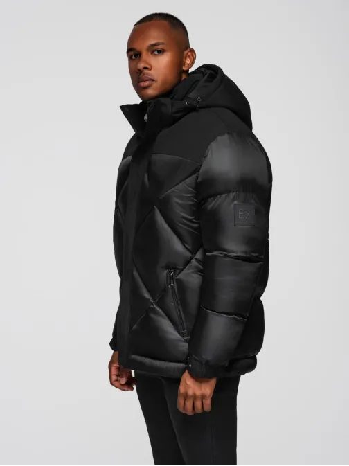 Férfi kabát télire fekete V1 OM-JAHP-0237 OM-JAHP-0237