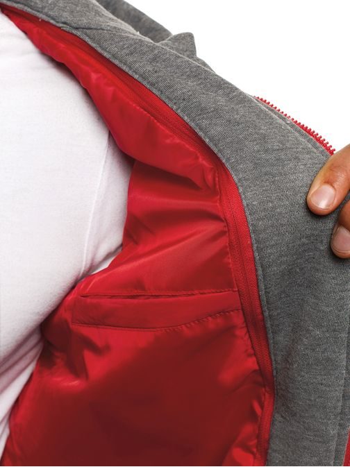 Piros steppelt átmeneti dzseki J.STYLE 505-10